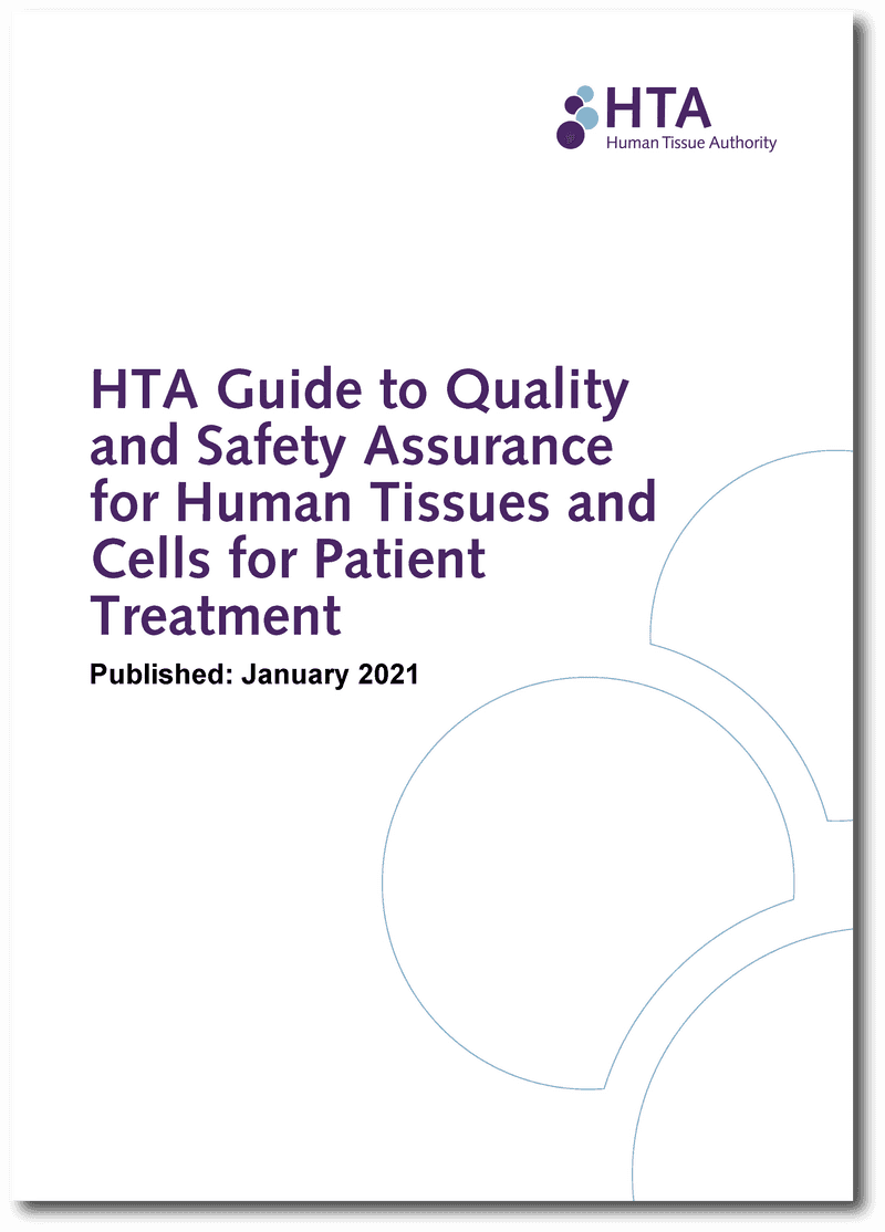 HTA Guide To Quality And Safety Assurance For Tissues And Cells For   Q S Guide Front Cover 